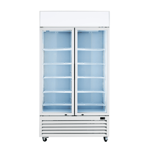 Thermaster Colourbond Upright Beverage Fridge 2 Doors White - LG-1000P