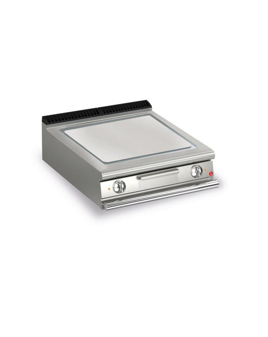 2 Burner Electric Fry Top with Smooth Chrome Plate and Thermostat Control Q90SFT/E805