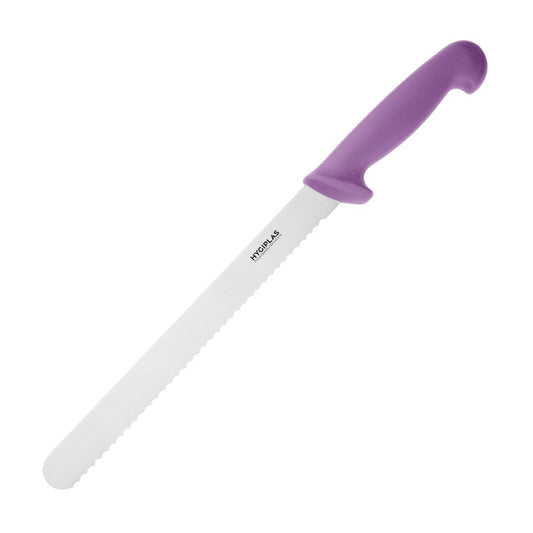 Hygiplas Slicer Serrated Purple - 250mm 10"