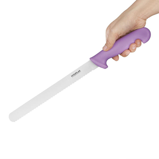 Hygiplas Slicer Serrated Purple - 250mm 10"