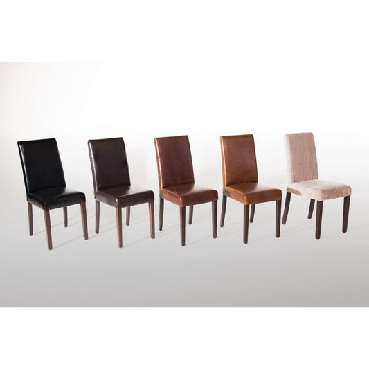 Bolero Faux Leather Dining Chair (Dark Brown) (Pack 2)
