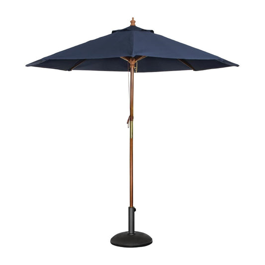 Bolero Navy Blue Round - 2.5m Pulley Parasol