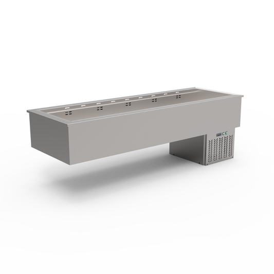 Thermaster 6×GN 1/1 Capacity Ventilated Static Cold Bain Marie Trays - GN6-VA