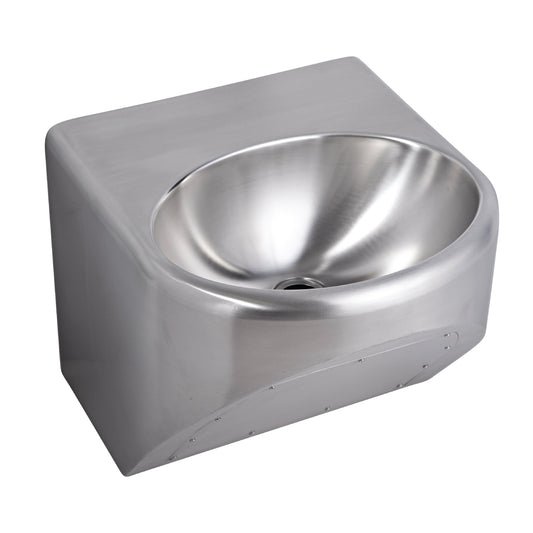 Round Disabled Compliant Wall Mounted Stainless Steel Hand Basin HBD-R