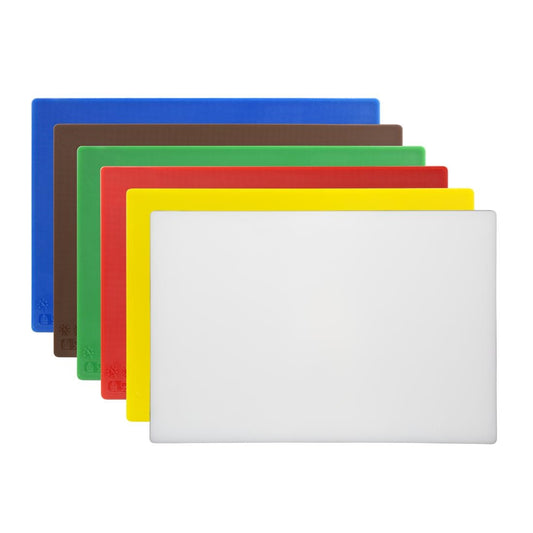 Hygiplas Antibacterial Low Density Chopping Board Set - 450x300x10mm (Set 6)
