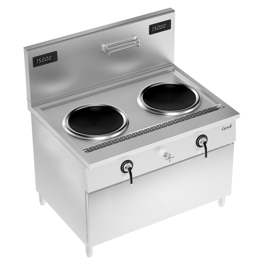 IWOK Commercial Induction Double Wok — IWOK-2