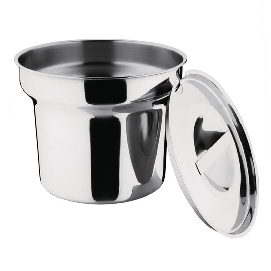 Vogue Round Bain Marie Pot & Lid - 4Ltr 135fl oz