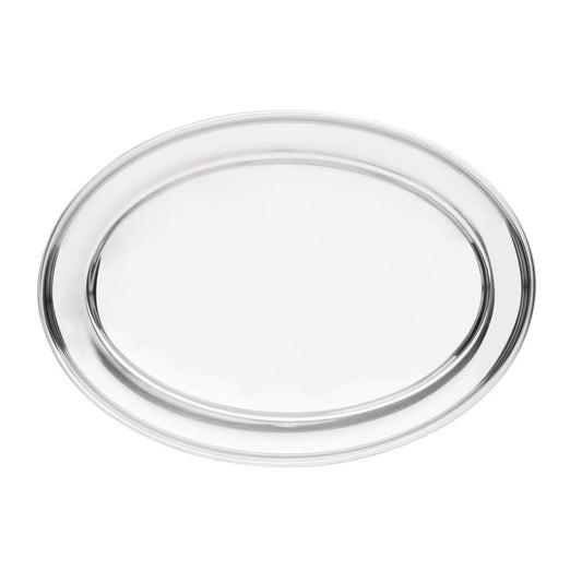 Olympia Oval Serving Tray St/St - 350x240mm 14x9 1/2"