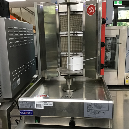 Ex-Showroom: GasMax Semi-automatic 3 Burner NG Kebab Machine - KB-3-VIC1041