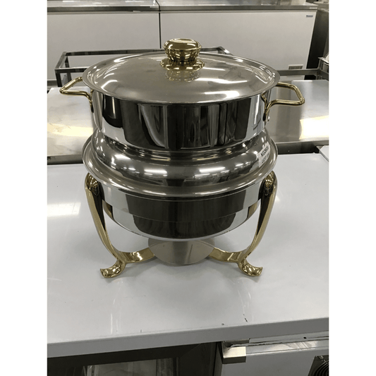 Ex-Showroom: Kingo Round Soup Station with Gilt Legs and Handles - KG2605-VIC694