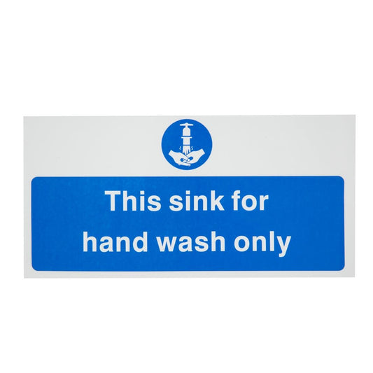 Vogue Hand Wash Only Sign (Self-Adhesive) - 230x90mm 9x3 1/2"