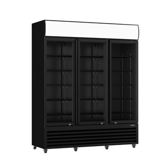 Thermaster Three Glass Door Colourbond Upright Drink Fridge - LG-1203BP