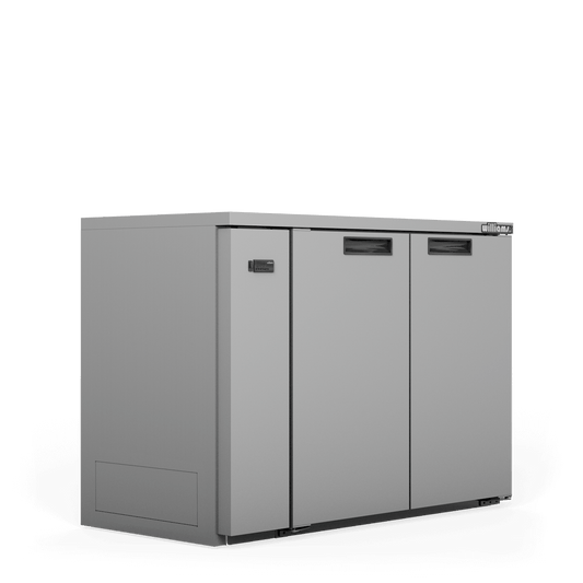 HC2RSS Cameo - Two Door Stainless Steel Remote Back Bar Counter Display Refrigerator