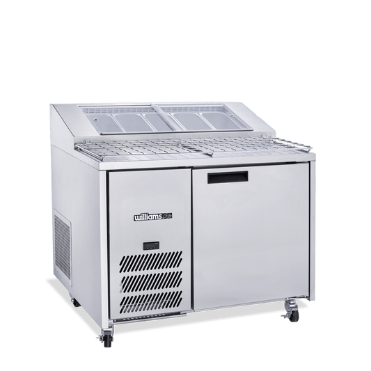 HJ1PCBASS Jade Pizza - One Door Stainless Steel Pizza Prep Counter Refrigerator With Blown Air Well