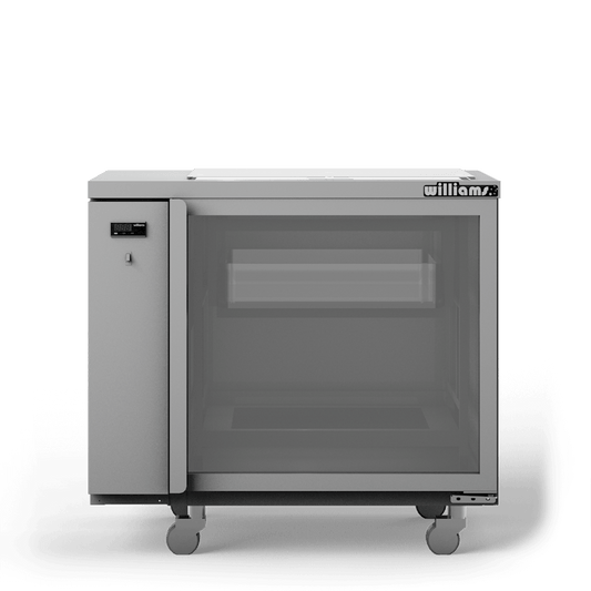 GC15RGD Glass Chiller - One Door Remote Glass Chiller With Two Shelves - 500 x 500 baskets