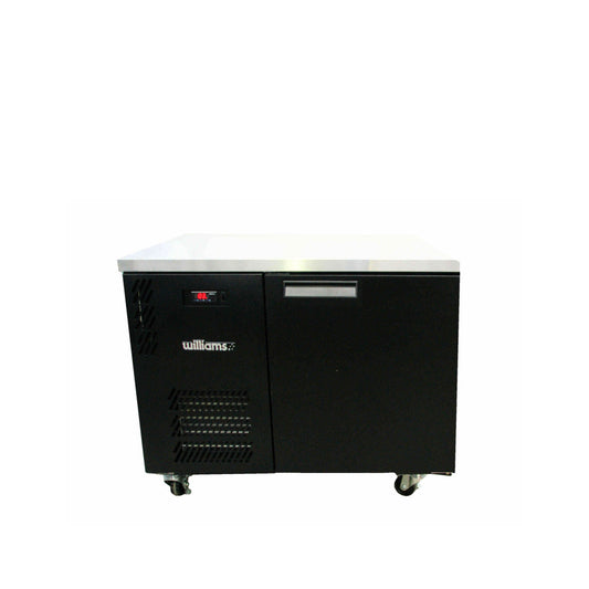 HB1USB Boronia - One Door Black Colorbond Under Counter Display Refrigerator