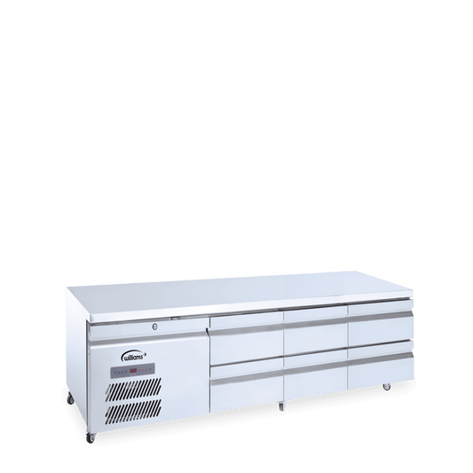 HUBC6 Under Broiler Counter - Six Drawer Self Contained Lowline Refigerator