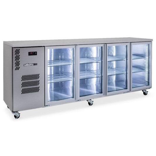 HC4UGSHC Cameo - Four Door Stainless Steel Under Counter Display Refrigerator