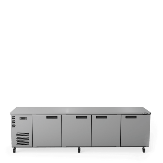 HB4USSHC Boronia - Four Door Stainless Steel Under Counter Display Refrigerator