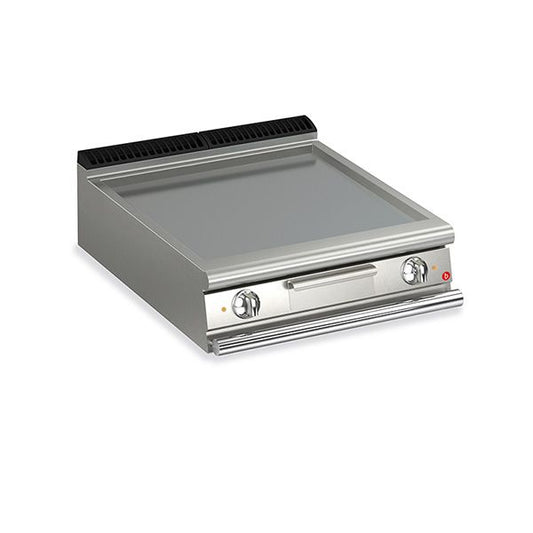 2 Burner Electric Fry Top with Smooth Mild Steel Plate and Thermostat Control Q90SFT/E800