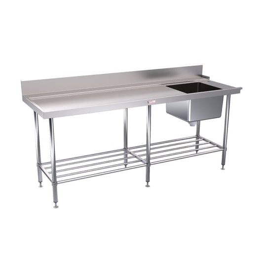 Simply Stainless 1800mm wide Dishwasher Inlet Bench SS08.7.1800L