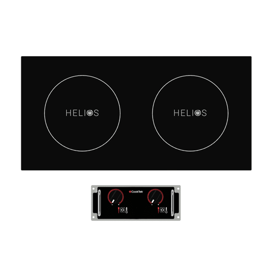 CookTek Helios Dual Hob Side by Side Drop-In Induction Cooktop 15 Amp HRD.9500.SS35.4