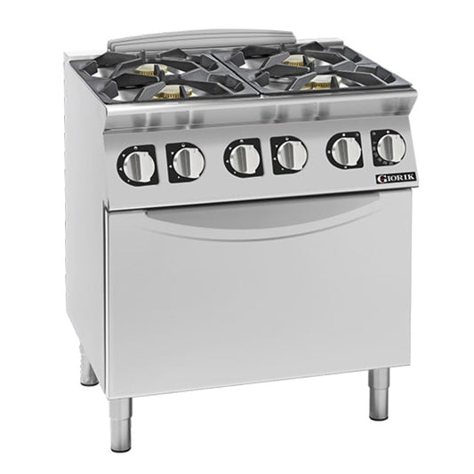 Giorik 900 Series 4 Burner Gas Range on Electric Oven CG940ET.P