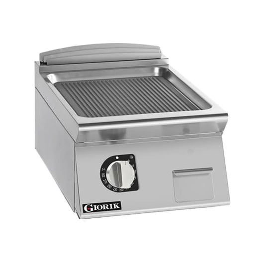 Giorik 900 Series 400mm wide Ribbed Mild Steel Electric Frytop FRE92TFT