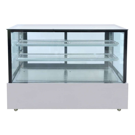 Bonvue Black Trim Square Glass Cake Display 2 Shelves - SSU150-2XB