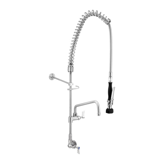 Stainless Steel Single Wall Mount Pre-Rinse with 12" Pot Filler T-3M53712