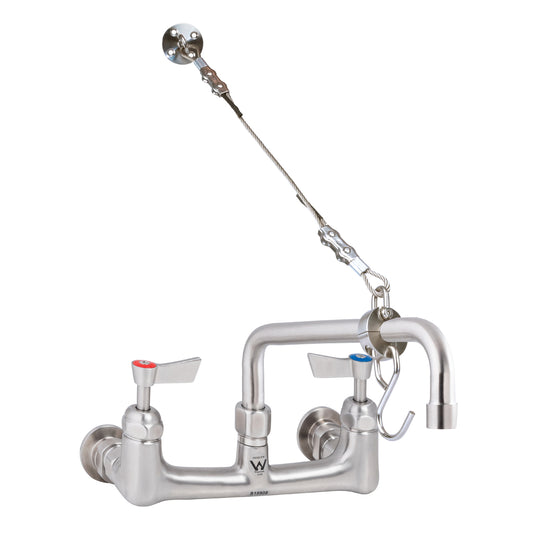 Cleaners Sink Exposed Wall Mount Body with Fixed Spout and Wall Bracket T-3MCSKIT-E08