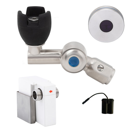 45 Degree Silicone Mouthguard Bubbler with Hob-Mount Sensor Battery Operated T-3MSS-BUBS45SB