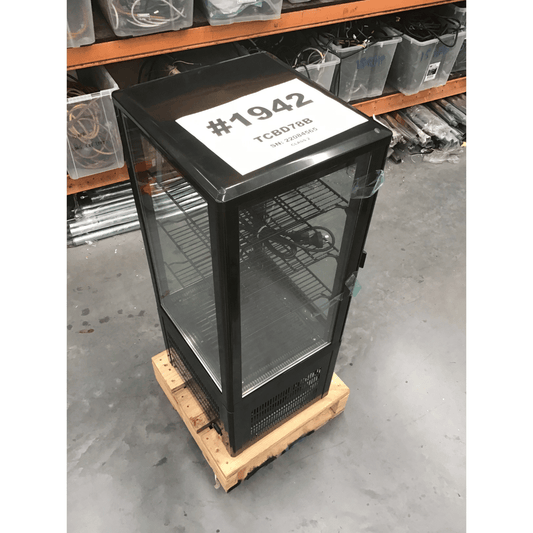 2NDs: Thermaster Four-Sided Countertop Beverage Display Fridge Black - TCBD78B-NSW1942