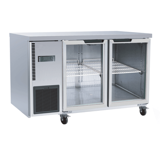 Thermaster Double Glass Door Workbench Fridge - TL1200TNG