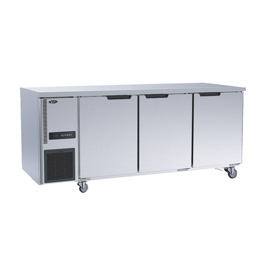 Ex-Showroom: Thermaster Stainless Steel Triple Door Workbench Fridge - TL1800TN-3D-QLD140