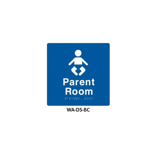 Braille Sign Parents Room (Blue) WA-DS-BC