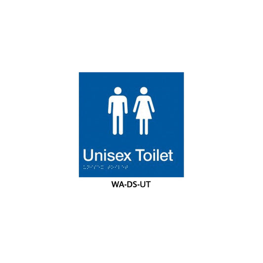 Braille Sign Unisex Toilet (Blue) WA-DS-UT