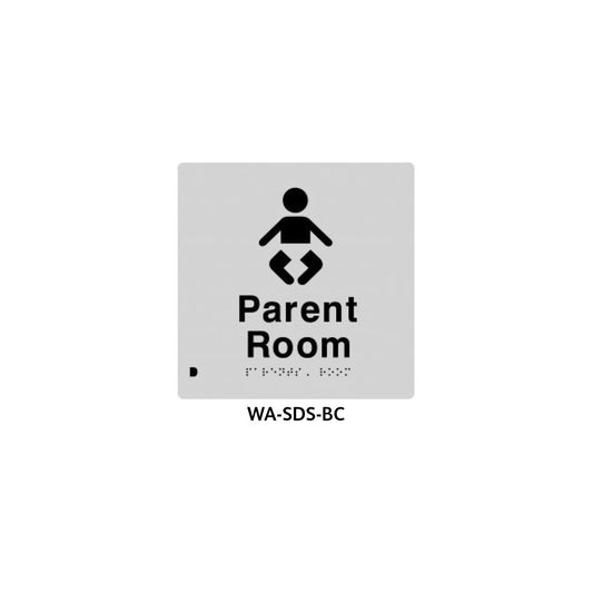 Braille Sign Parents Room (Silver) WA-SDS-BC