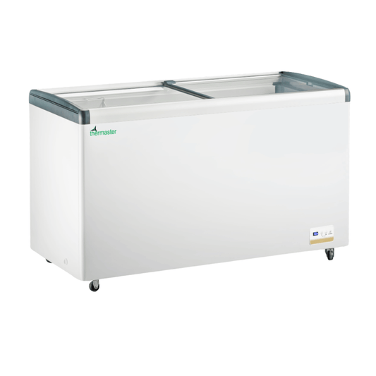 Thermaster 456L Chest Freezer with Flat Glass Sliding Lids - WD456G