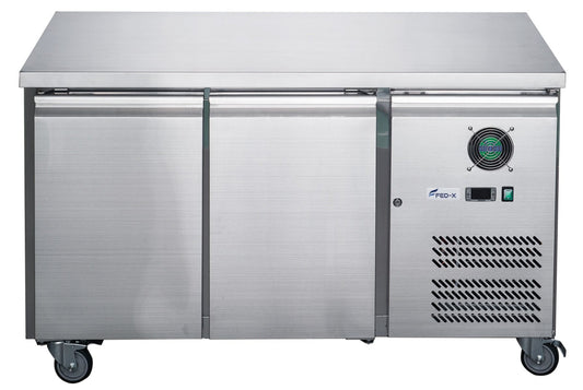 Ex-Showroom: FED-X S/S Two Door Bench Fridge - XUB7C13S2V-QLD128