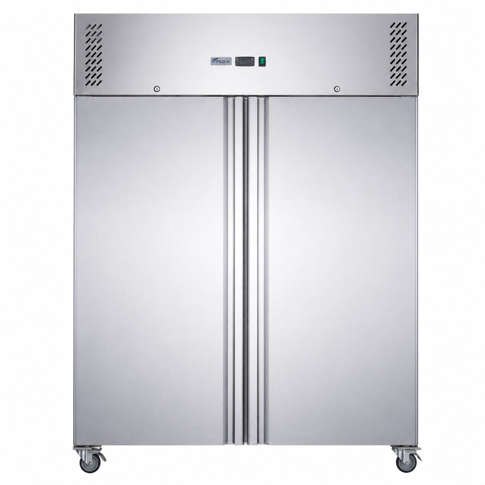 FED-X S/S Two Full Door Upright Freezer - XURF1200SFV