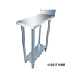 0300-7-WBB Economic 304 Grade Stainless Steel Table with splashback 300x700x900