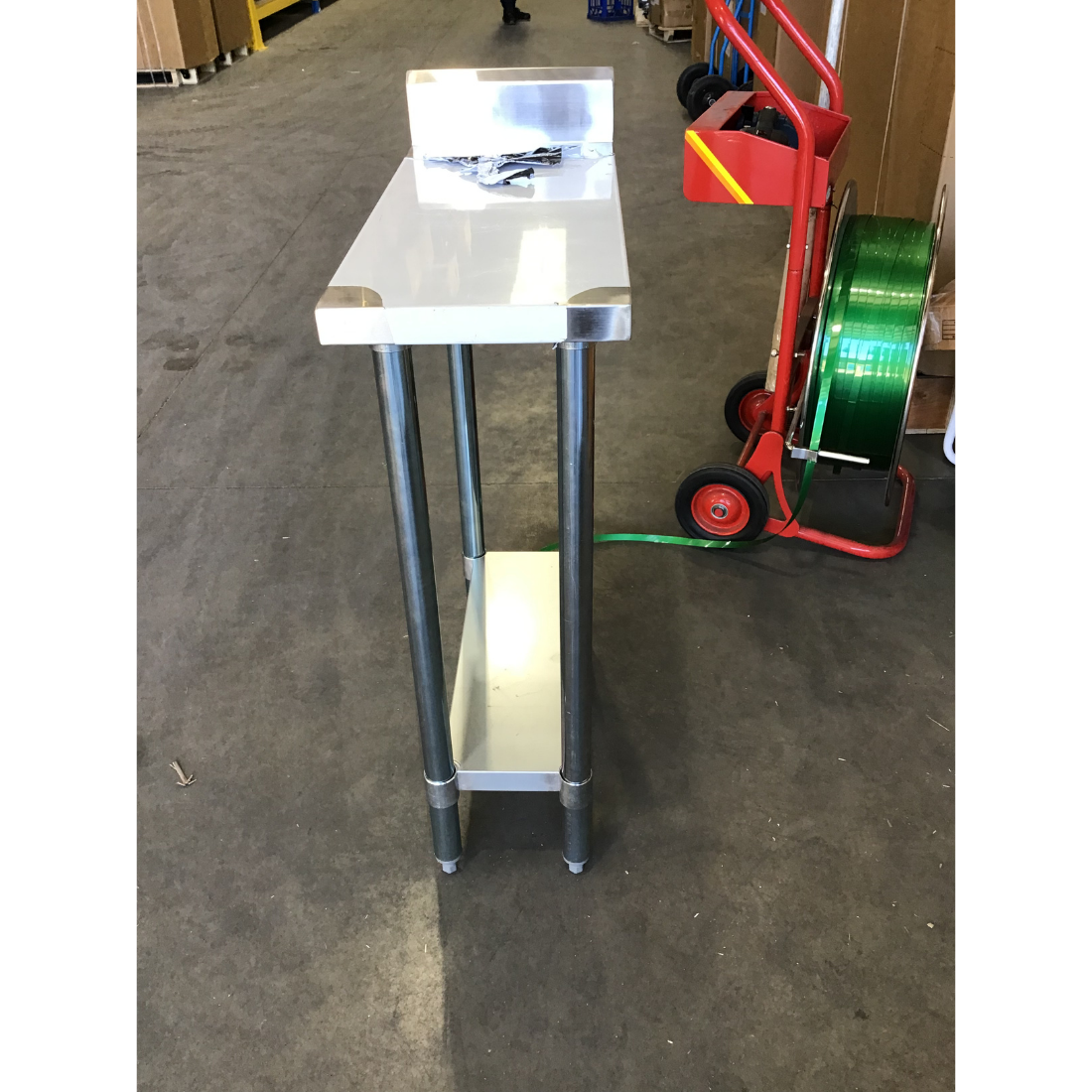 2NDs: Modular System Economic 304 Grade Stainless Steel Table with splashback - 0300-7-WBB-QLD346