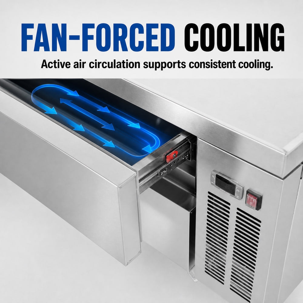 FED-X Chef Base Refrigerated Drawer Bench 360L - XCB-60