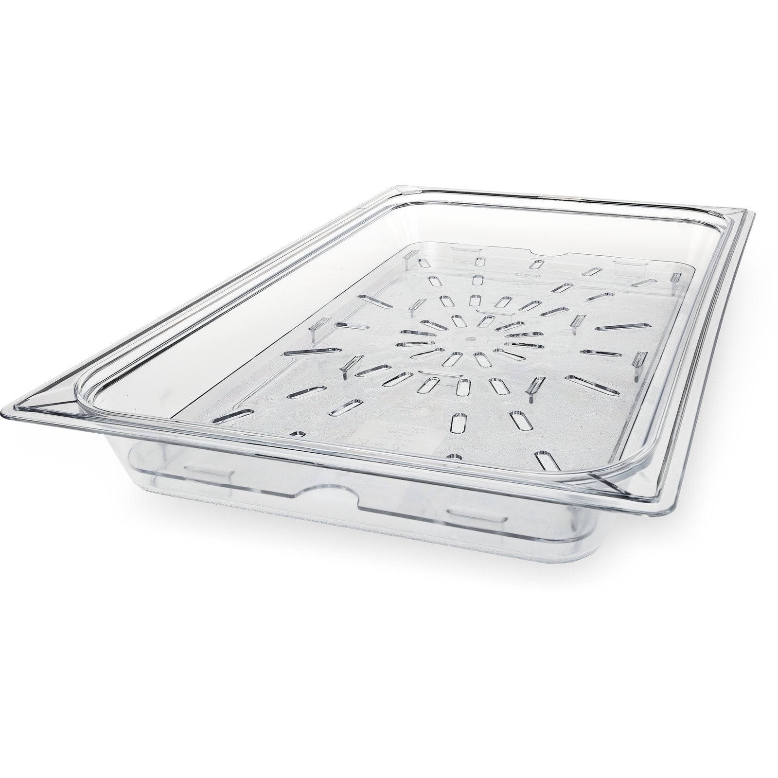 1021507 – StorPlus™ Polycarbonate Food Pan Drain Grate Full-Size – Clear