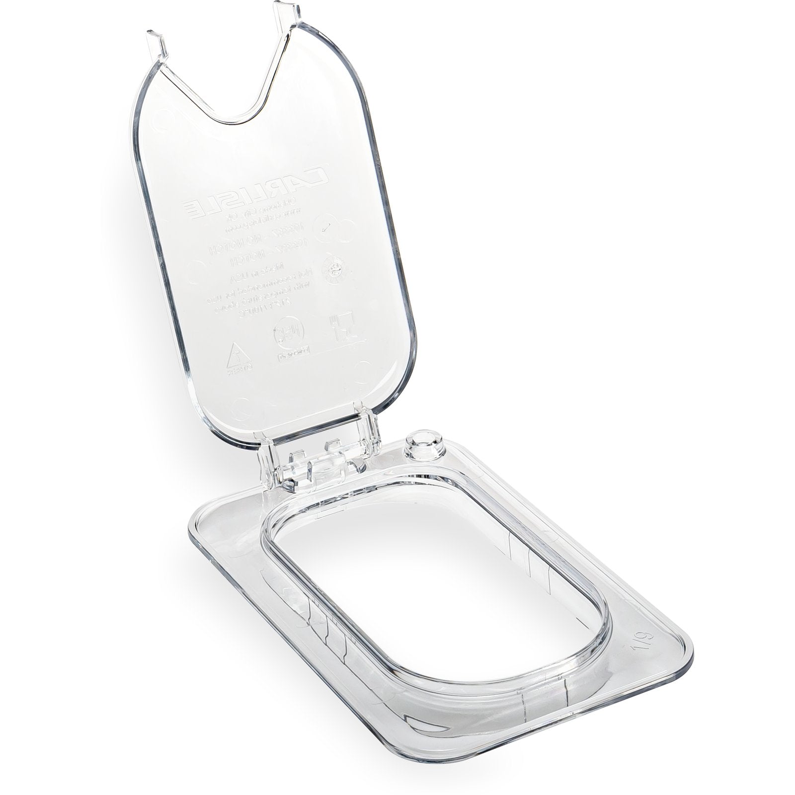 10339Z07 – StorPlus™ EZ Access Hinged Notched Universal Food Pan Lid 1/9 Size – Clear