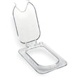 10339Z07 Pack of 6 – StorPlus™ EZ Access Hinged Notched Universal Food Pan Lid 1/9 Size – Clear