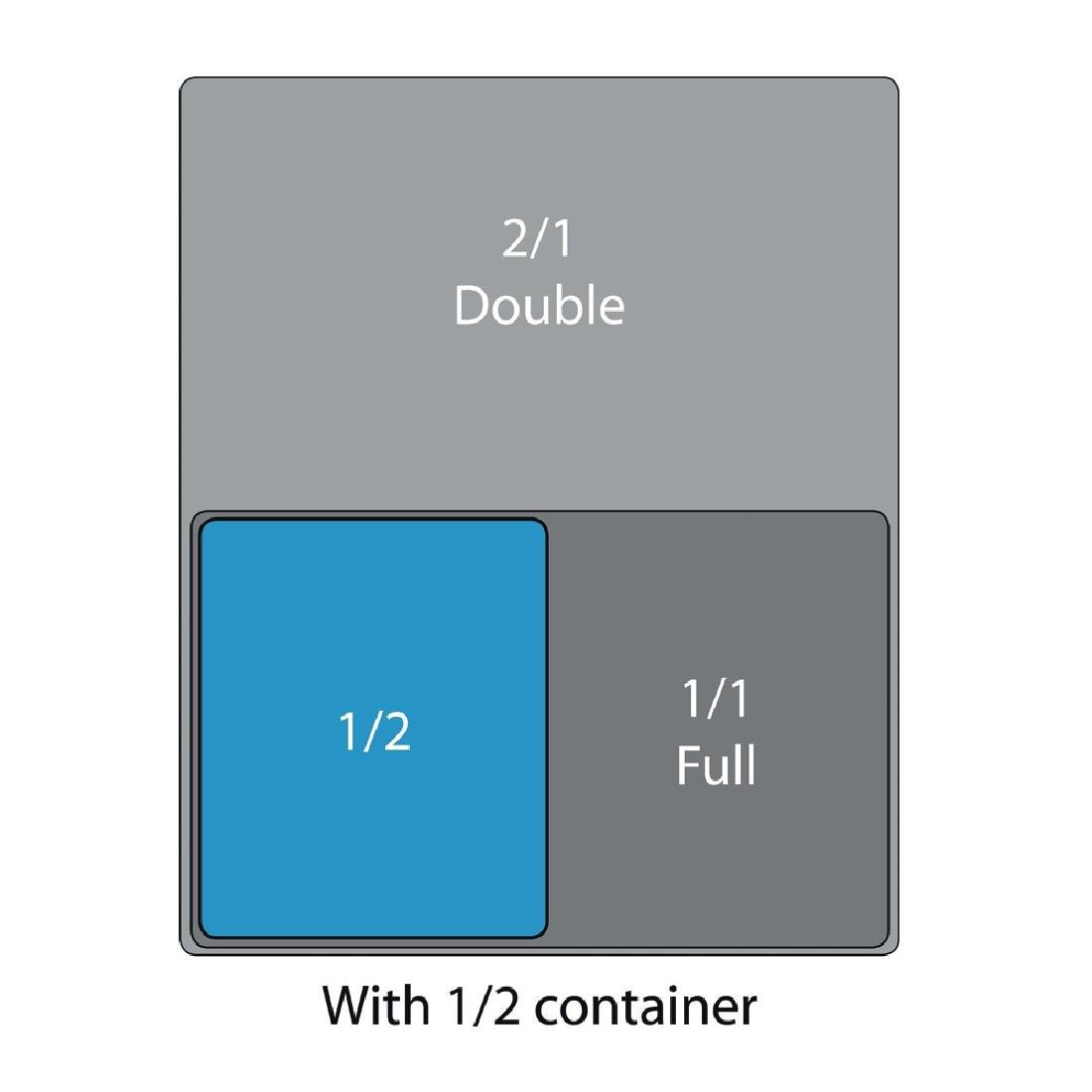 Vogue Polypropylene GN Container 1/2 with Lid -200mm 11 3/4Ltr 396fl oz (Pack 4)