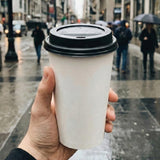 PakMax White 12oz Single Layer Hot Paper Cup - SLHPC-90-12W