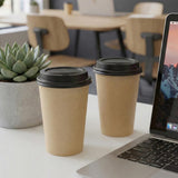 PakMax KRAFT 12oz Single Layer Hot Paper Cup - SLHPC-90-12K